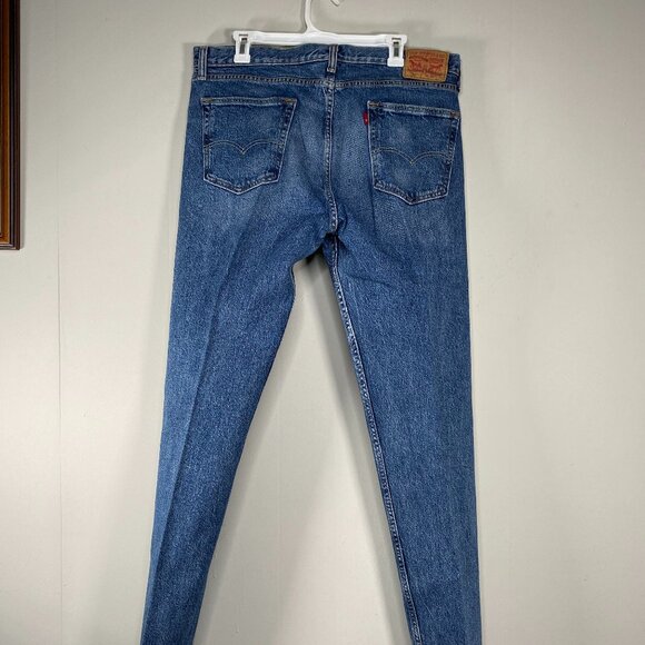 Levi's Premium 512 SLIM Taper Denim Jeans Men's 36 x 34 Mid Rise Blue - Picture 2 of 13